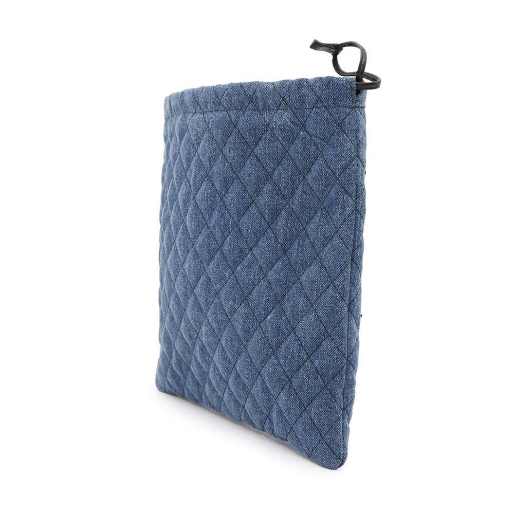 Prada Makeup Bag Drawstring Pouch Embroidered Den… - image 1